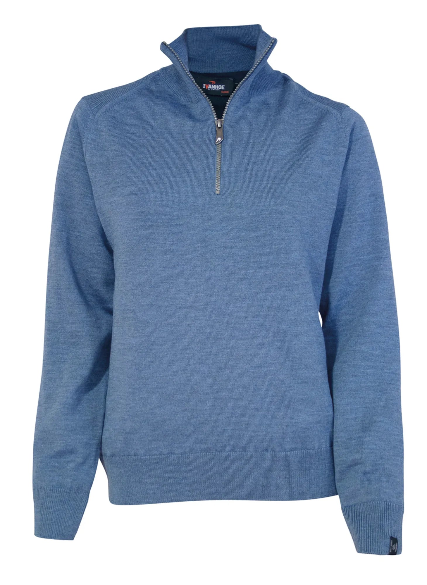 WILMA WINDBREAKER, 100% EXTRA FINE MERINOULL — DENIM - Ivanhoe of Sweden
