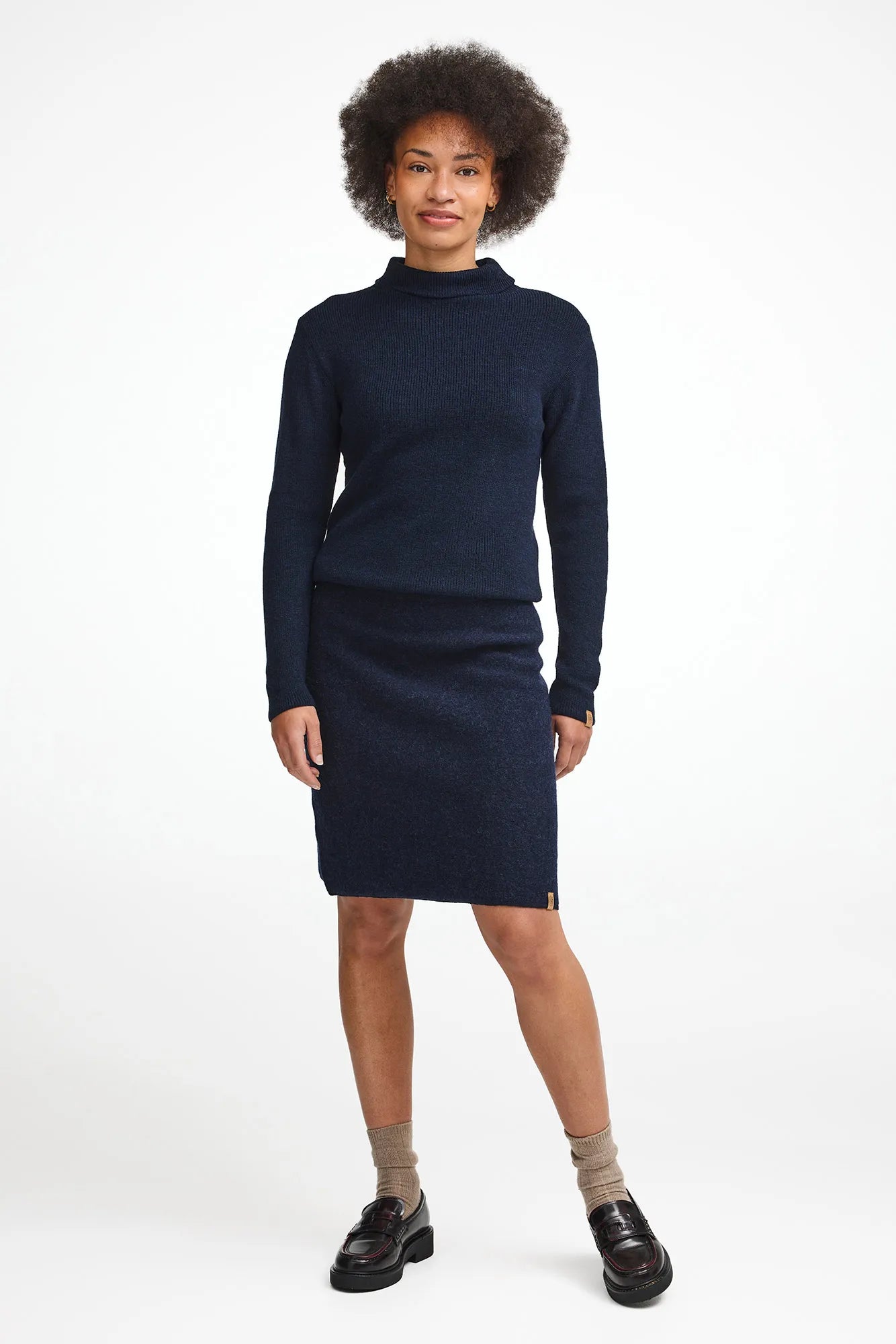 GY VEGBY, 100% FILTAD ULL — LIGHT NAVY - Ivanhoe of Sweden