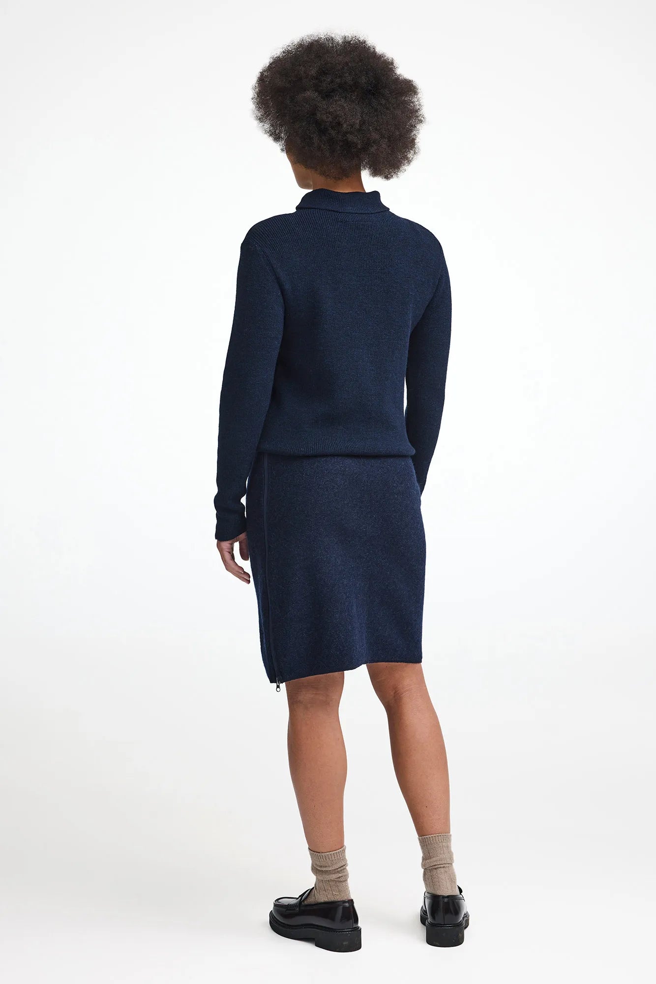 GY VEGBY, 100% FILTAD ULL — LIGHT NAVY - Ivanhoe of Sweden