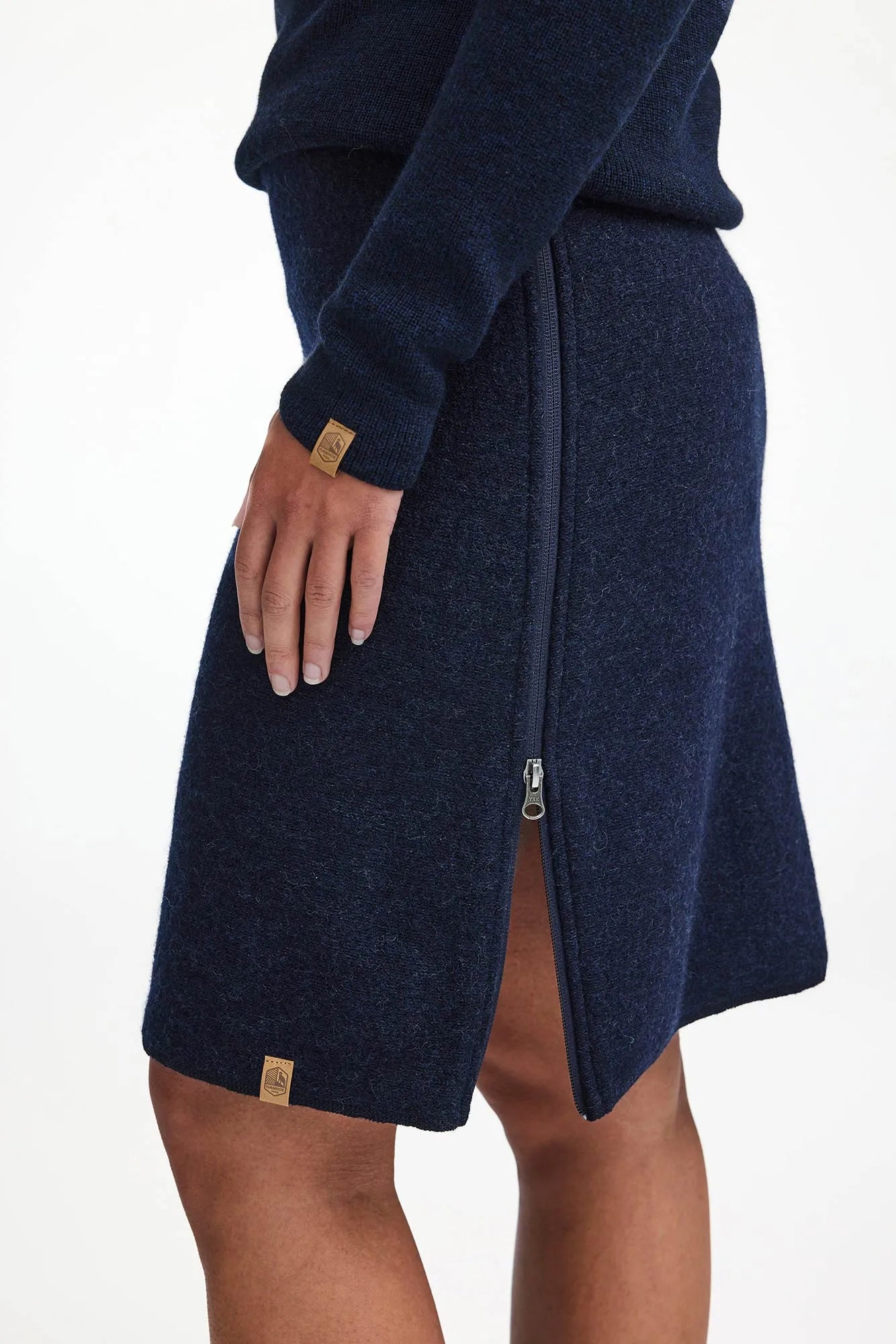 GY VEGBY, 100% FILTAD ULL — LIGHT NAVY - Ivanhoe of Sweden