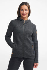 MOREL HOOD FEMALE, ULL/TENCEL™ — GREY