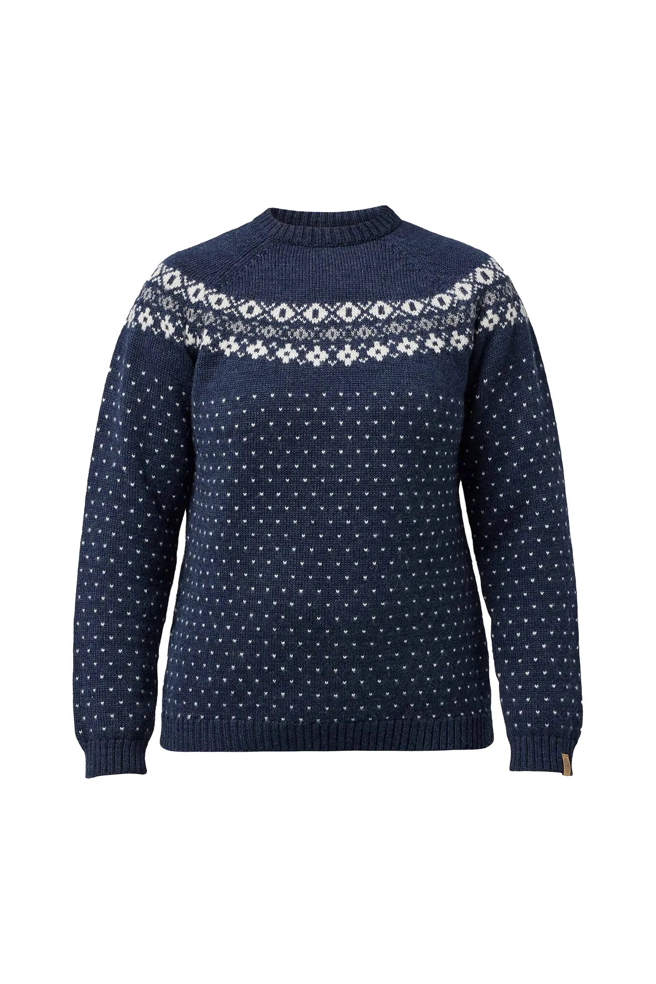 SIRE CREWNECK, 100% ULL — LIGHT NAVY - Ivanhoe of Sweden