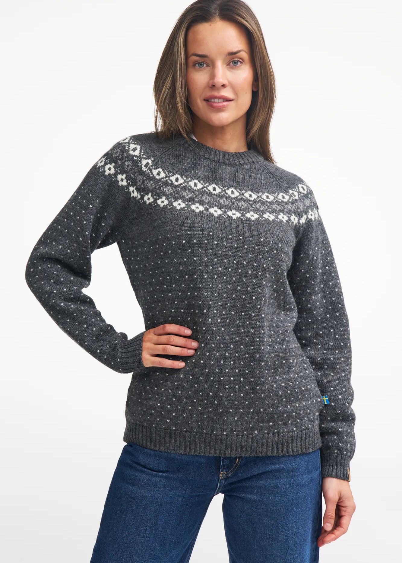 SIRE CREWNECK, 100% ULL — LIGHT NAVY - Ivanhoe of Sweden
