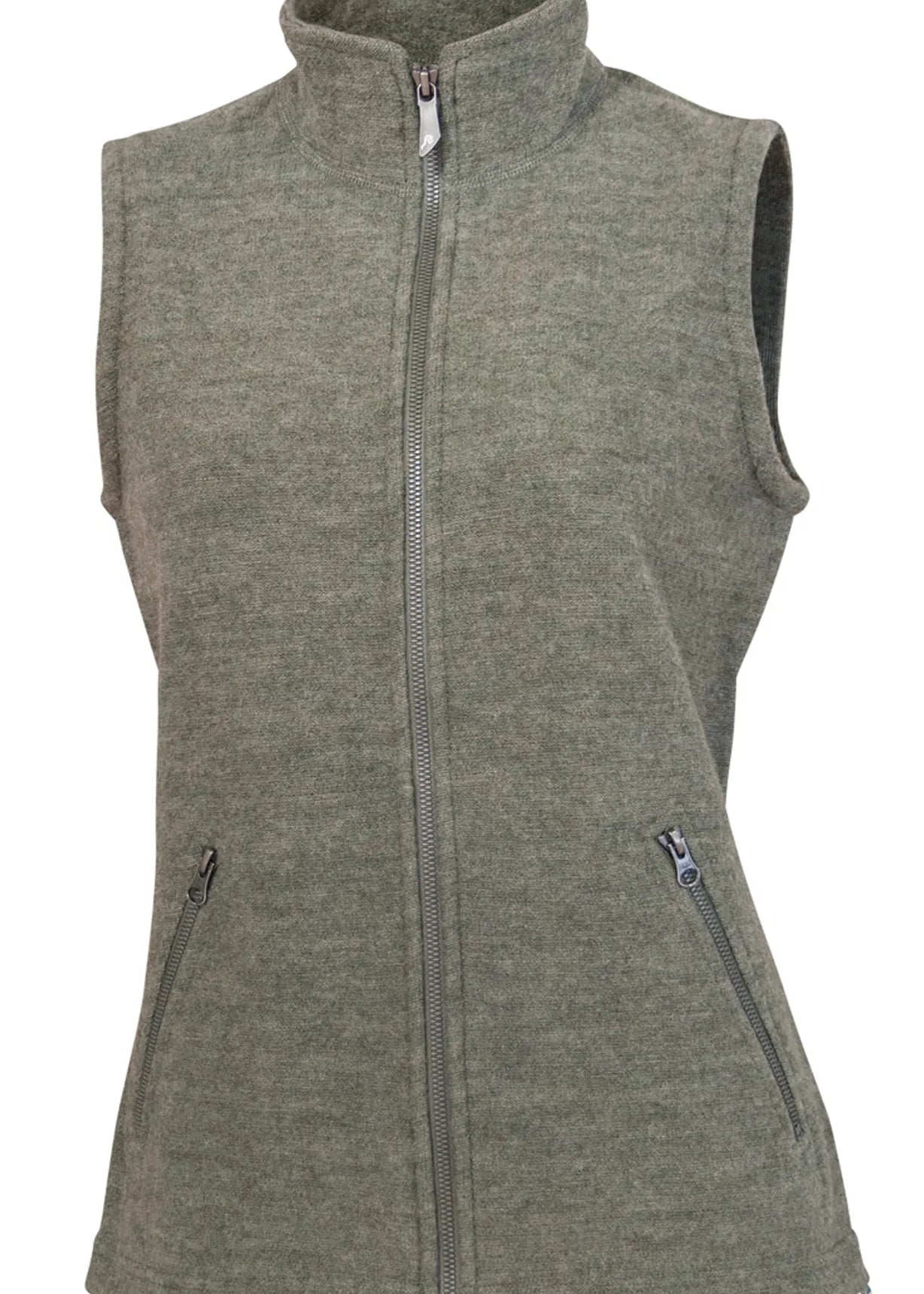 FLORA VEST, 60% FILTAD ULL, 40% LYOCELL — LICHEN GREEN - Ivanhoe of Sweden