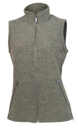 FLORA VEST, 60% FILTAD ULL, 40% LYOCELL  — LICHEN GREEN