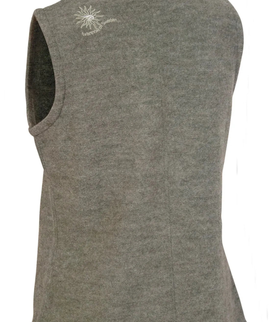 FLORA VEST, 60% FILTAD ULL, 40% LYOCELL — LICHEN GREEN - Ivanhoe of Sweden