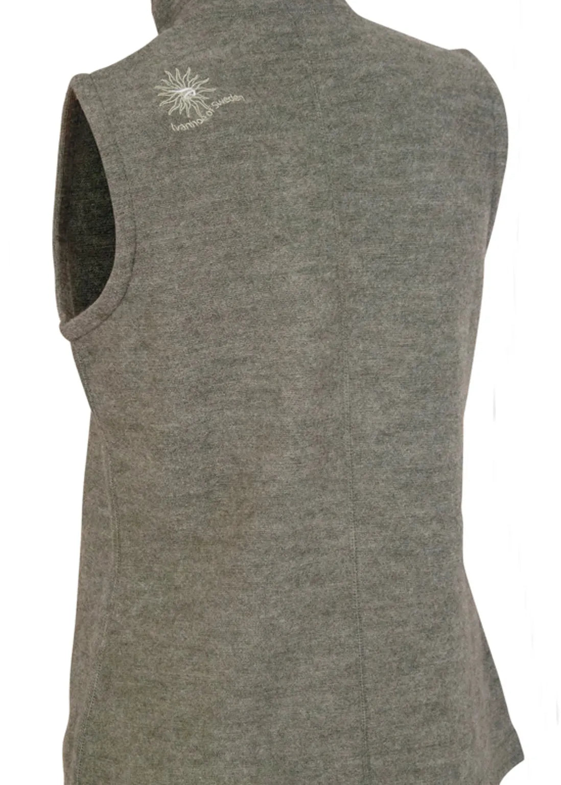 FLORA VEST, 60% FILTAD ULL, 40% LYOCELL — LICHEN GREEN - Ivanhoe of Sweden