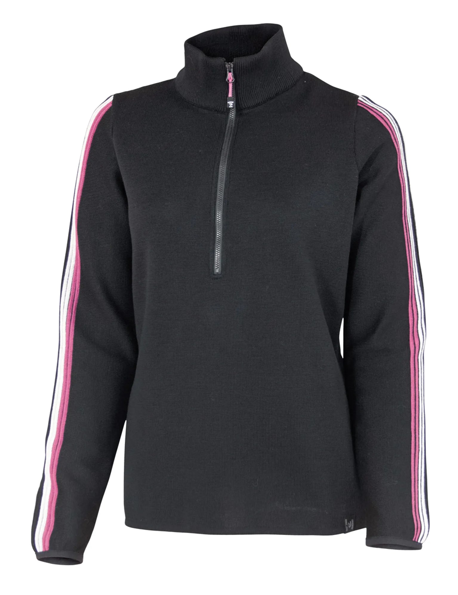 LINDSEY HALF ZIP — BLACK - Ivanhoe of Sweden