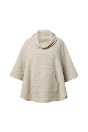 NLS HUMLA PONCHO, 100% OFÄRGAD ULL — BIRCH - Ivanhoe of Sweden