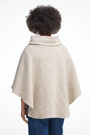 NLS HUMLA PONCHO, 100% OFÄRGAD ULL — BIRCH - Ivanhoe of Sweden