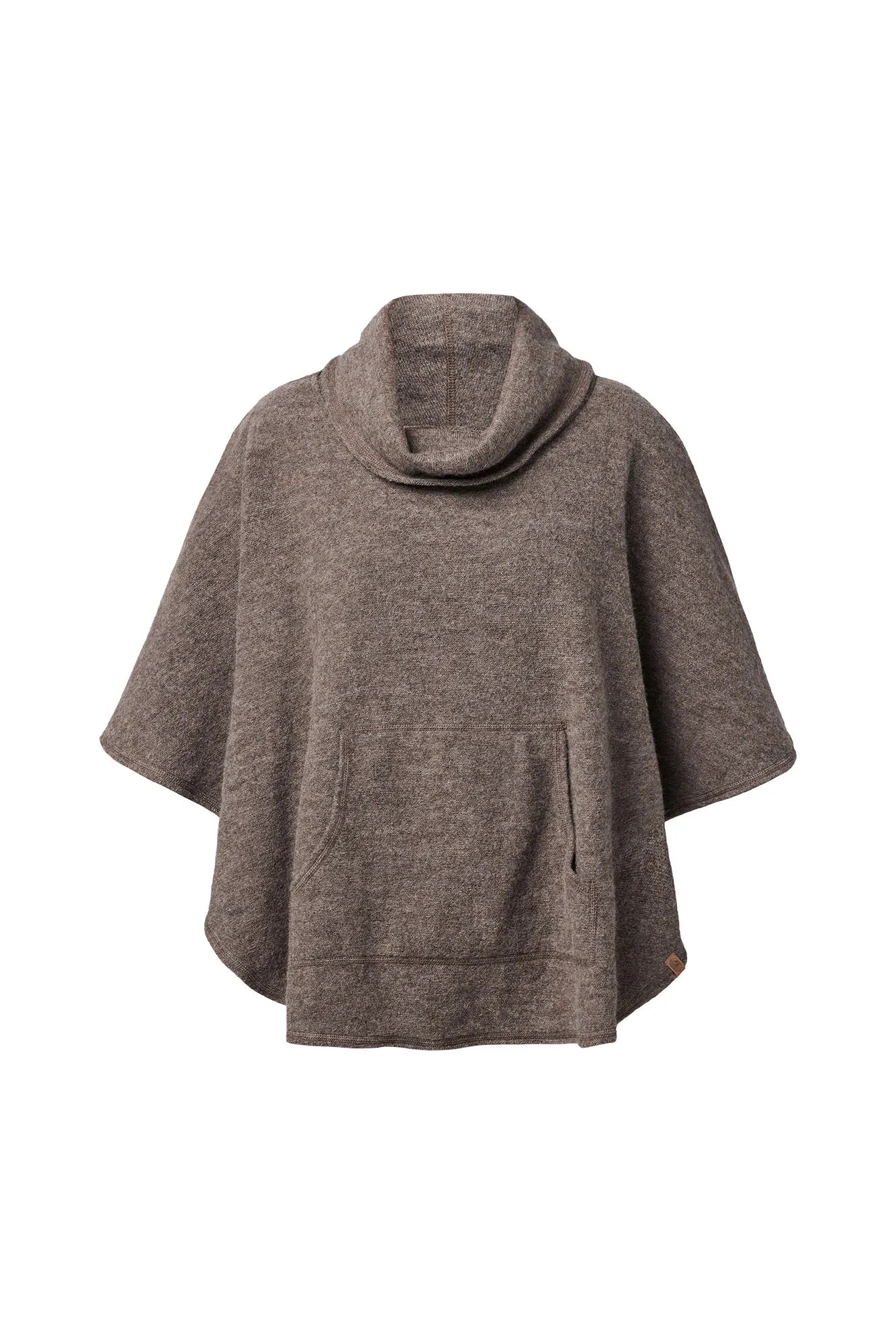 NLS HUMLA PONCHO, 100% OFÄRGAD ULL — NUTMEG - Ivanhoe of Sweden