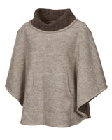 NLS HUMLA-PONCHO, 100 % UFARVET ULD — LATTE