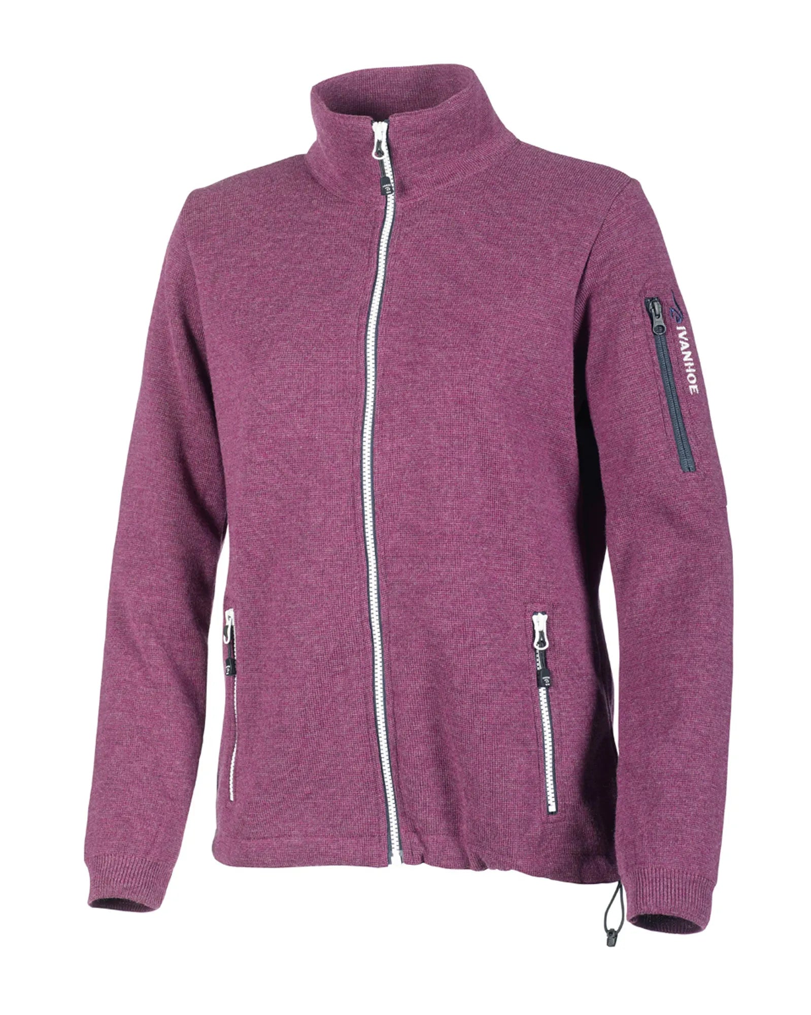 HEDDA WINDBREAKER, 100% EXTRA FINE MERINOULL — PURPLE - Ivanhoe of Sweden