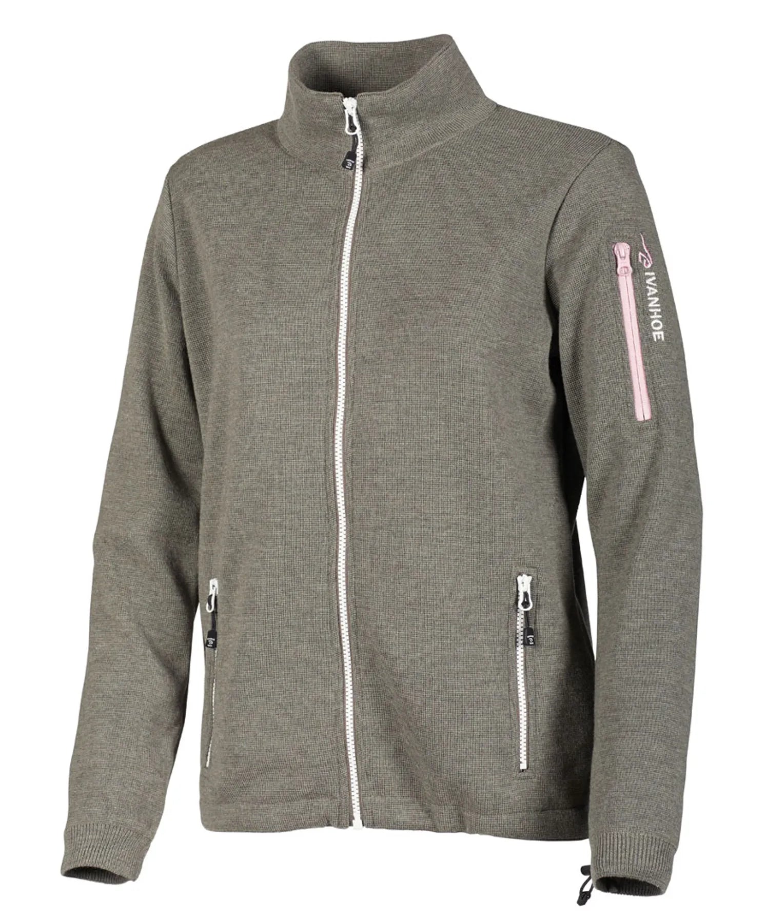 HEDDA WINDBREAKER, 100% EXTRA FINE MERINOULL — LICHEN GREEN - Ivanhoe of Sweden