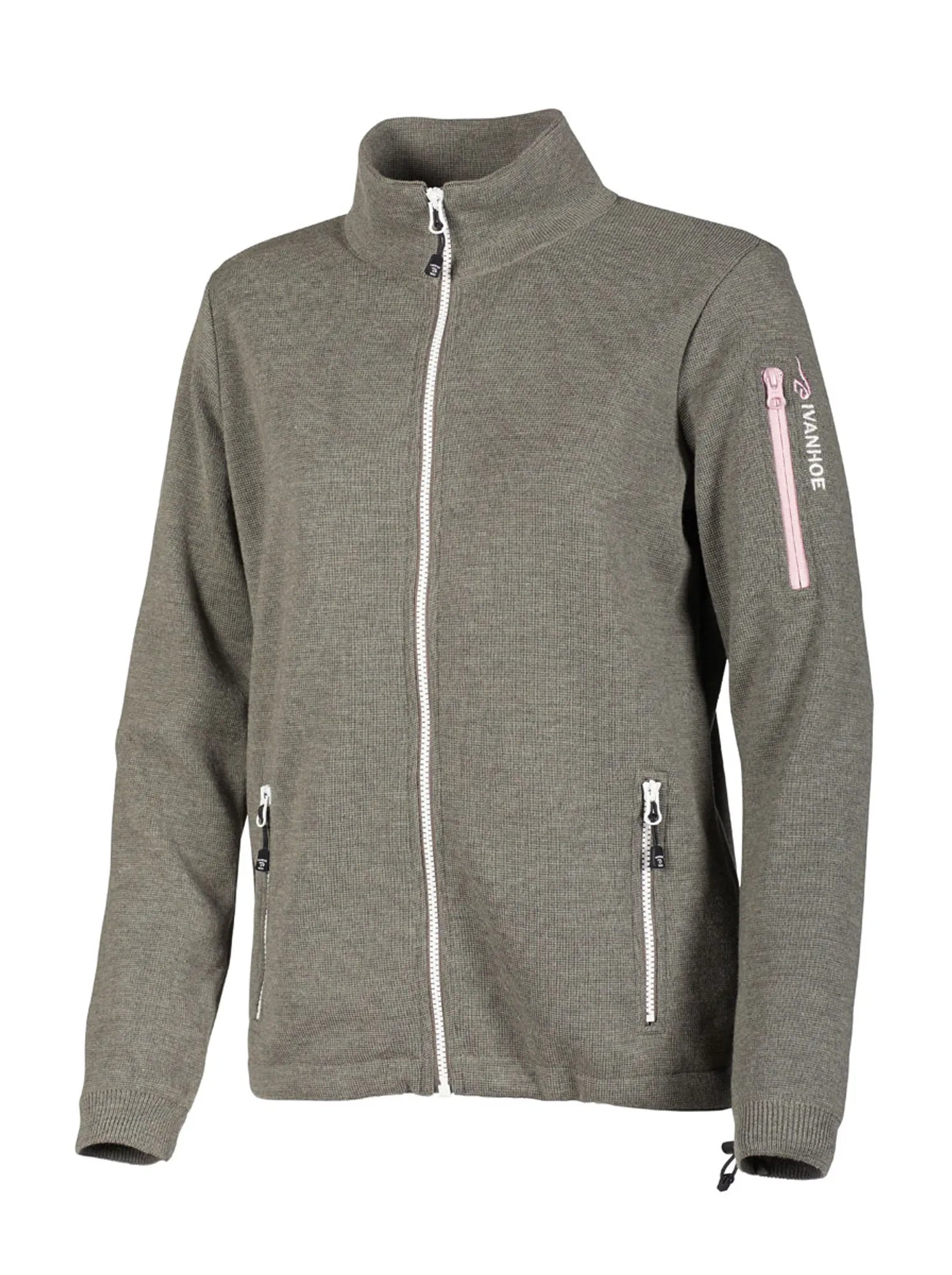 HEDDA WINDBREAKER, 100% EXTRA FINE MERINOULL — LICHEN GREEN - Ivanhoe of Sweden