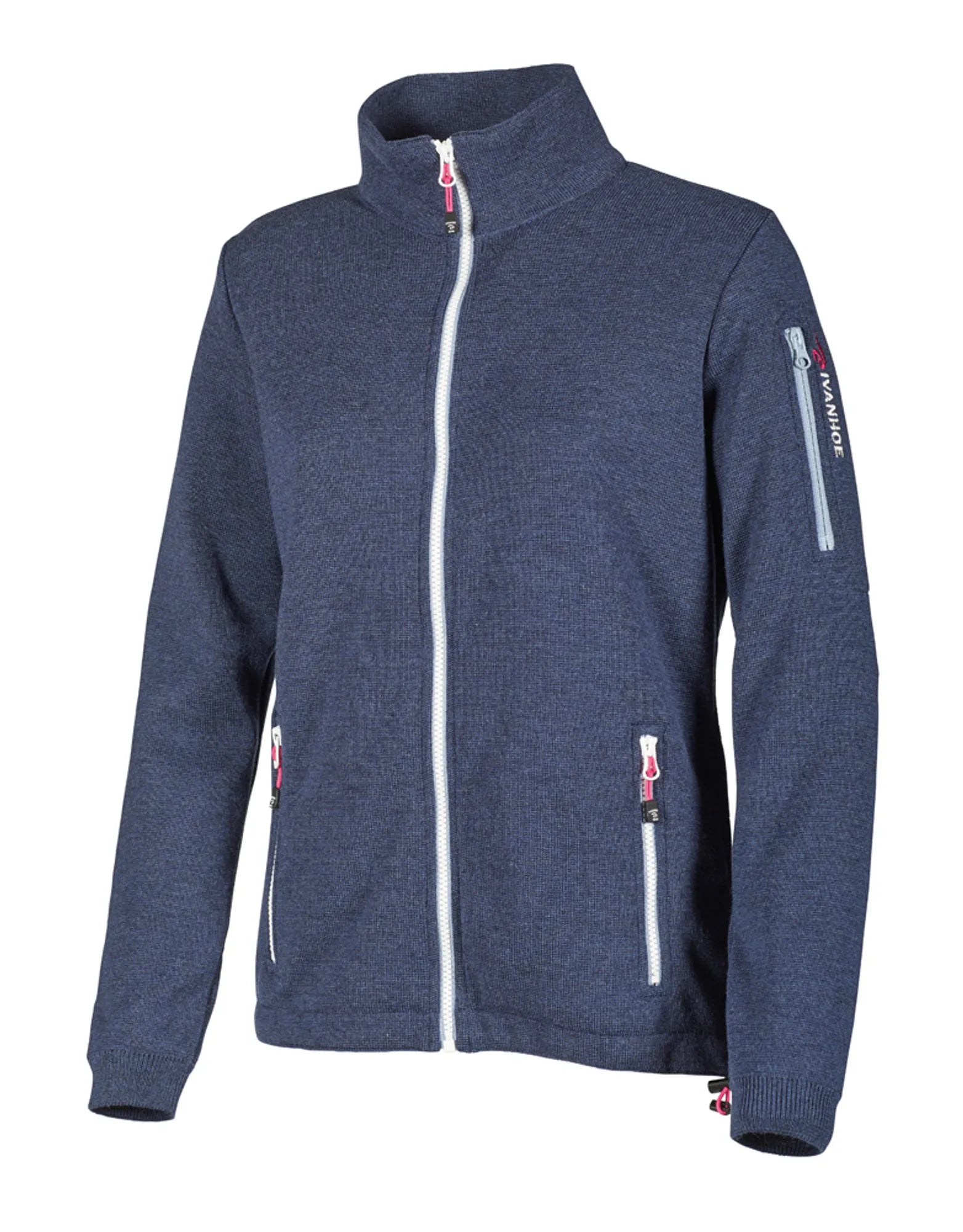 HEDDA WINDBREAKER, 100% EXTRA FINE MERINOULL — STEELBLUE - Ivanhoe of Sweden
