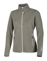 HEDDA FULL ZIP, 100% MERINO WOOL EXTRAFINE — LICHEN GREEN