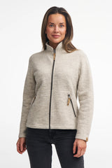 NLS TWIG FULL ZIP, 100% UNDYED WOOL  — BIRCH
