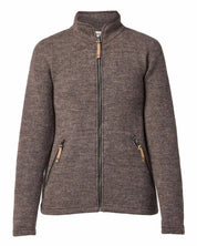 NLS TWIG FULL ZIP, 100% OFÄRGAD ULL — NUTMEG - Ivanhoe of Sweden