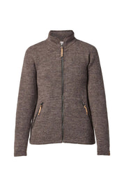 NLS TWIG FULL ZIP, 100% OFÄRGAD ULL — NUTMEG - Ivanhoe of Sweden