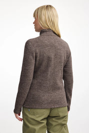 NLS TWIG FULL ZIP, 100% OFÄRGAD ULL — NUTMEG - Ivanhoe of Sweden