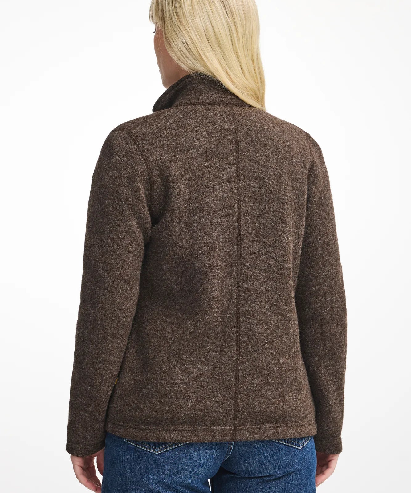 NLS TWIG FULL ZIP, 100% OFÄRGAD ULL — CHOCOLATE - Ivanhoe of Sweden