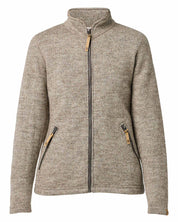 NLS TWIG FULL ZIP, 100% OFÄRGAD ULL — LATTE - Ivanhoe of Sweden