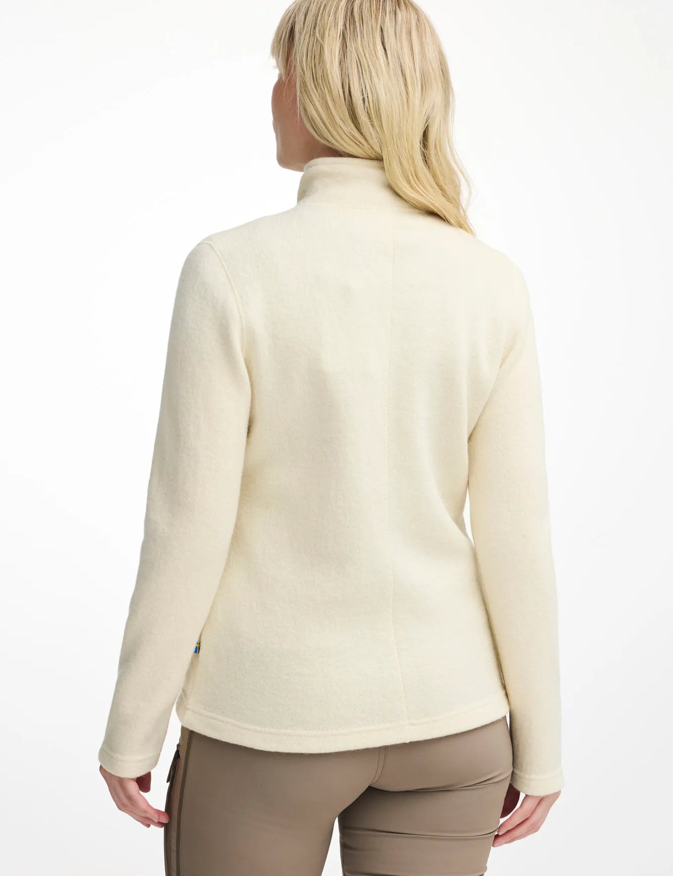 NLS TWIG FULL ZIP, 100% OFÄRGAD ULL — NATURAL WHITE - Ivanhoe of Sweden