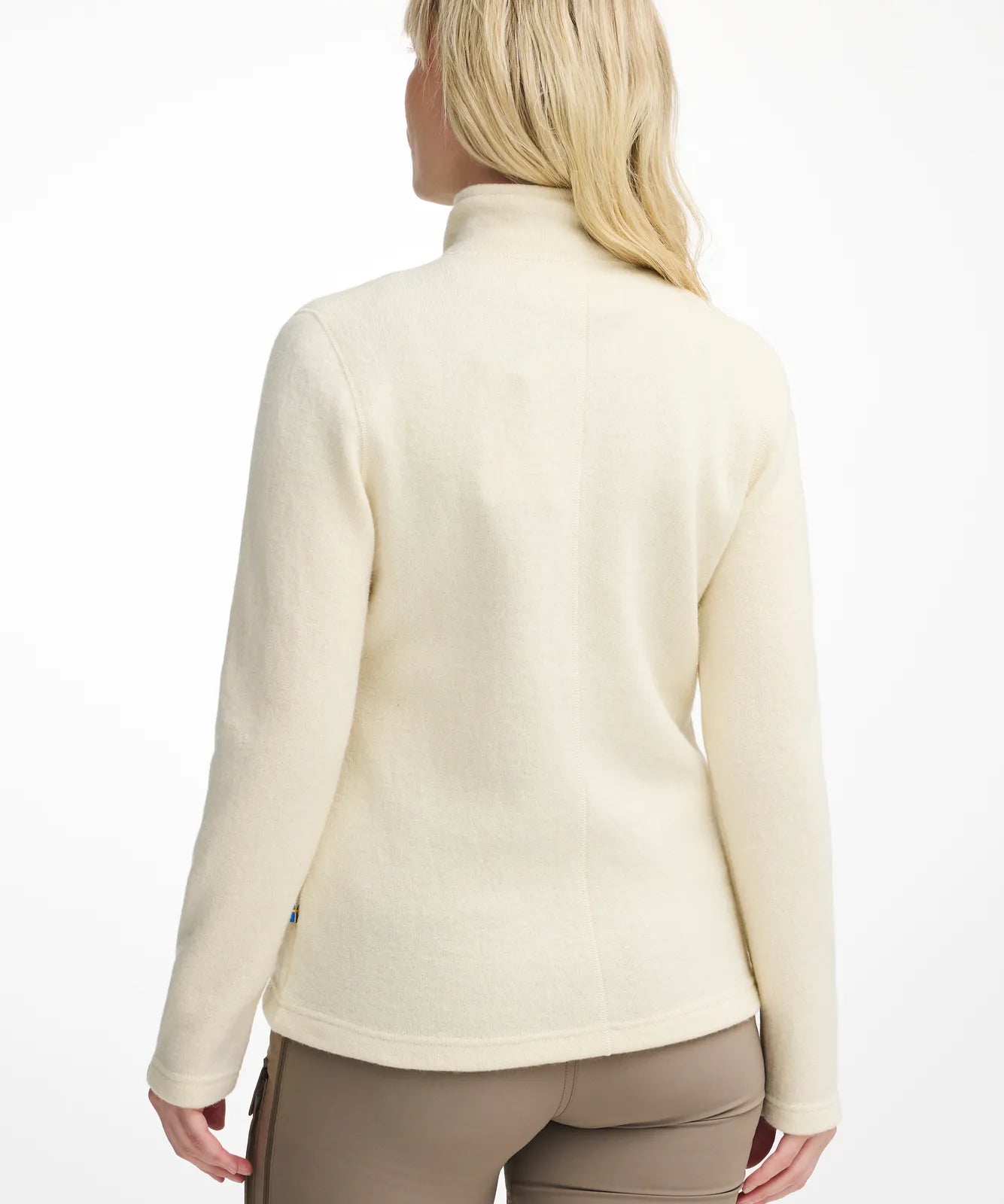 NLS TWIG FULL ZIP, 100% OFÄRGAD ULL — NATURAL WHITE - Ivanhoe of Sweden