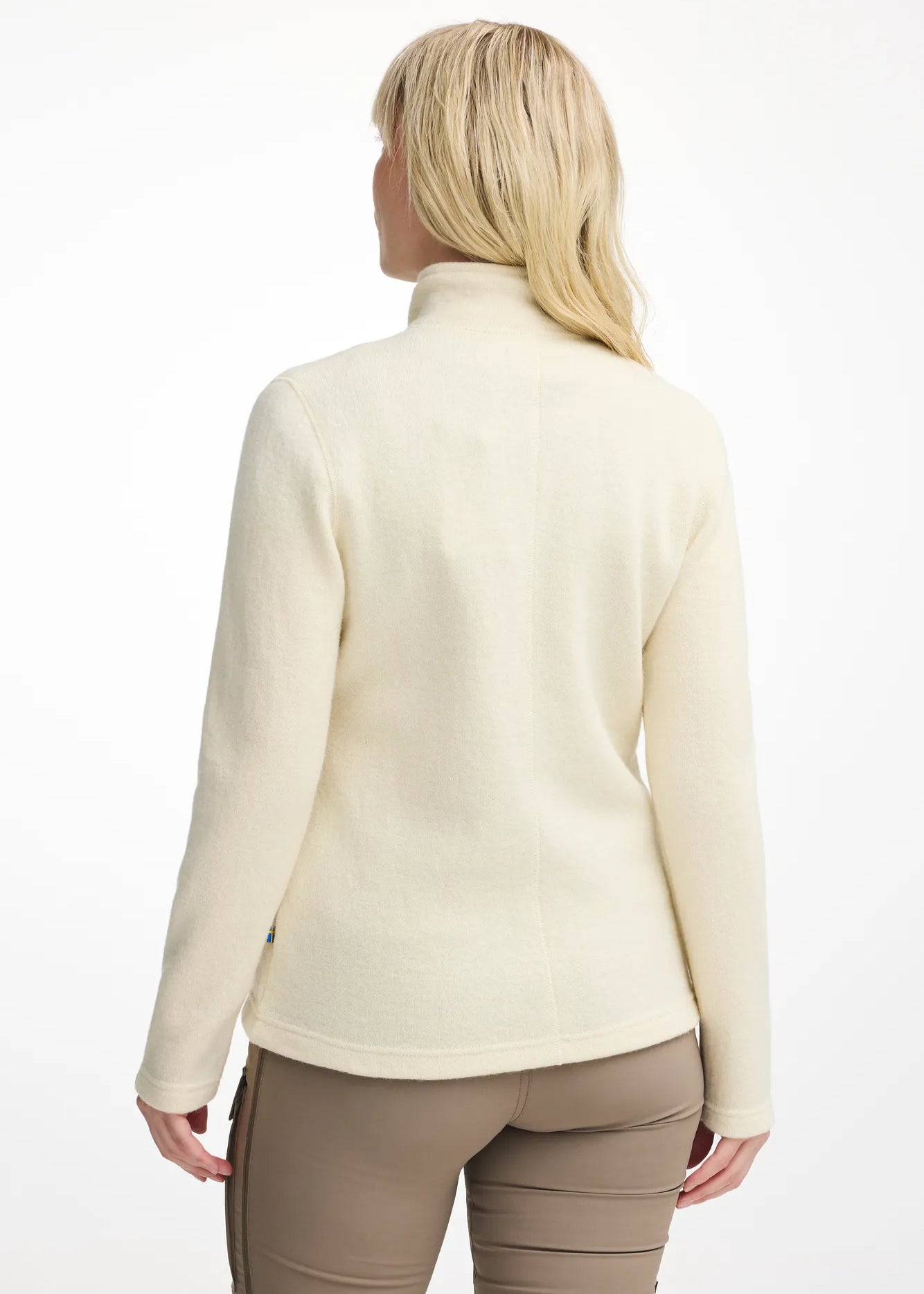 NLS TWIG FULL ZIP, 100% OFÄRGAD ULL — NATURAL WHITE - Ivanhoe of Sweden