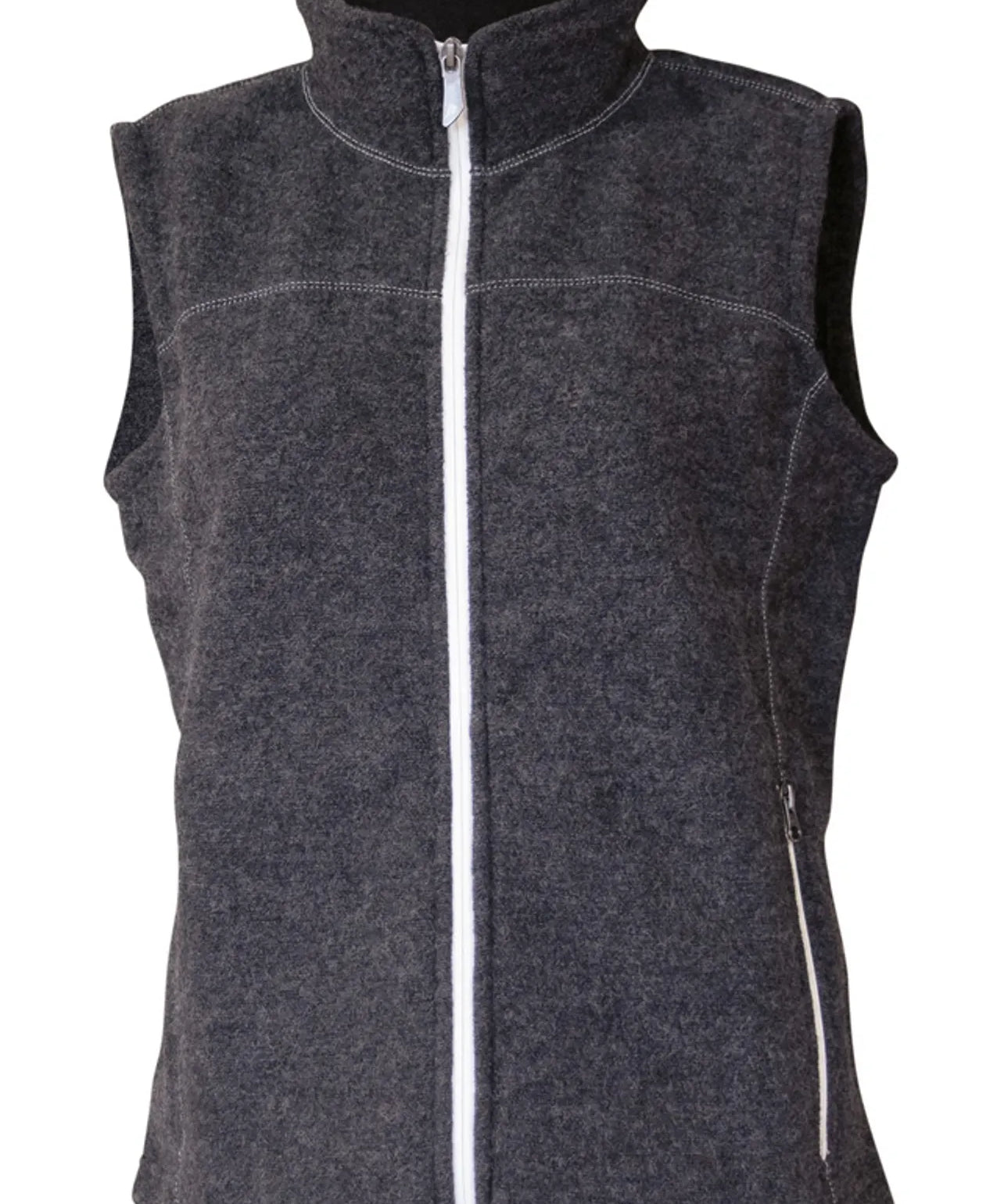 BEATA VEST, 100% FILTAD ULL — GRAPHITE MARL - Ivanhoe of Sweden