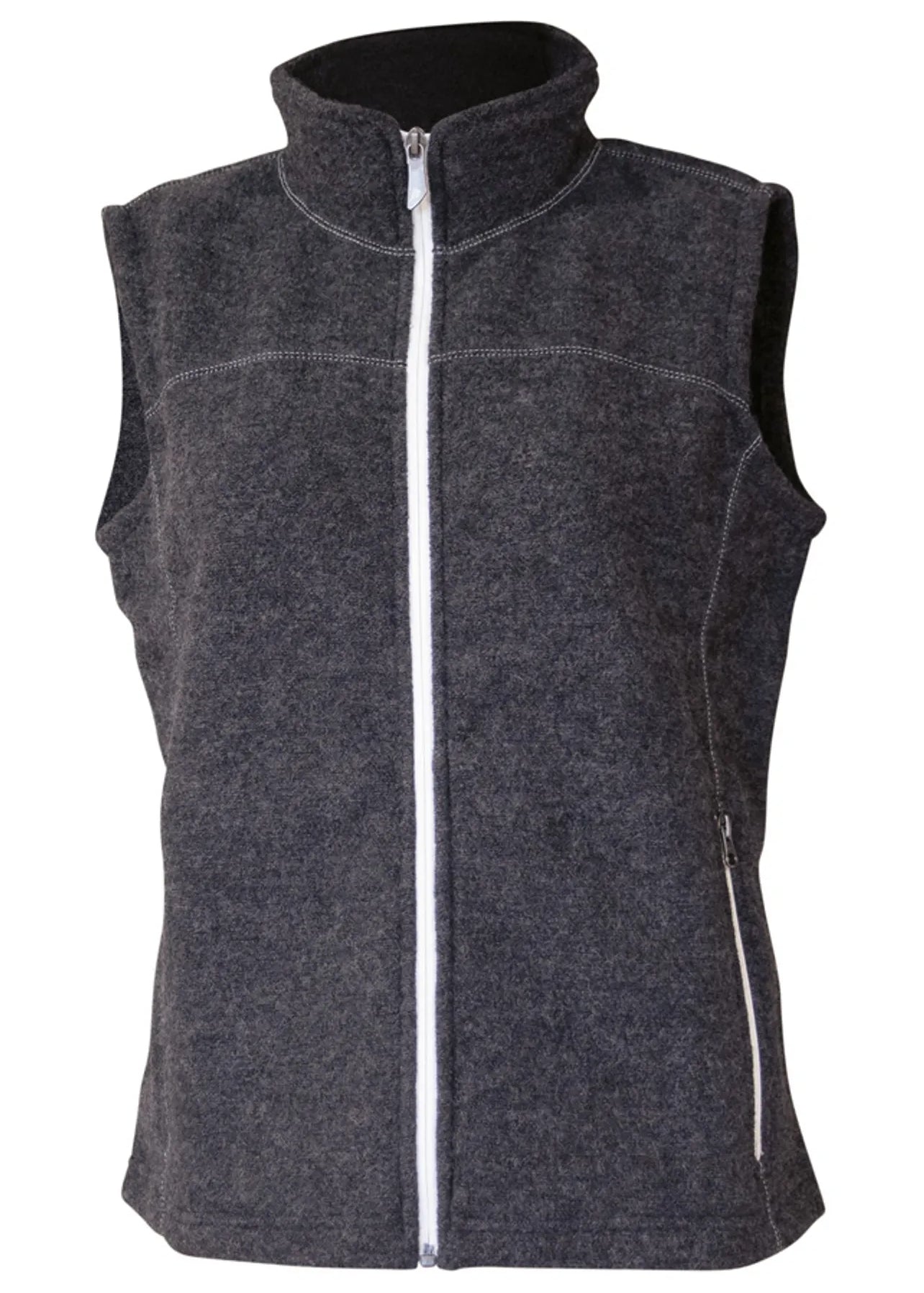 BEATA VEST, 100% FILTAD ULL — GRAPHITE MARL - Ivanhoe of Sweden