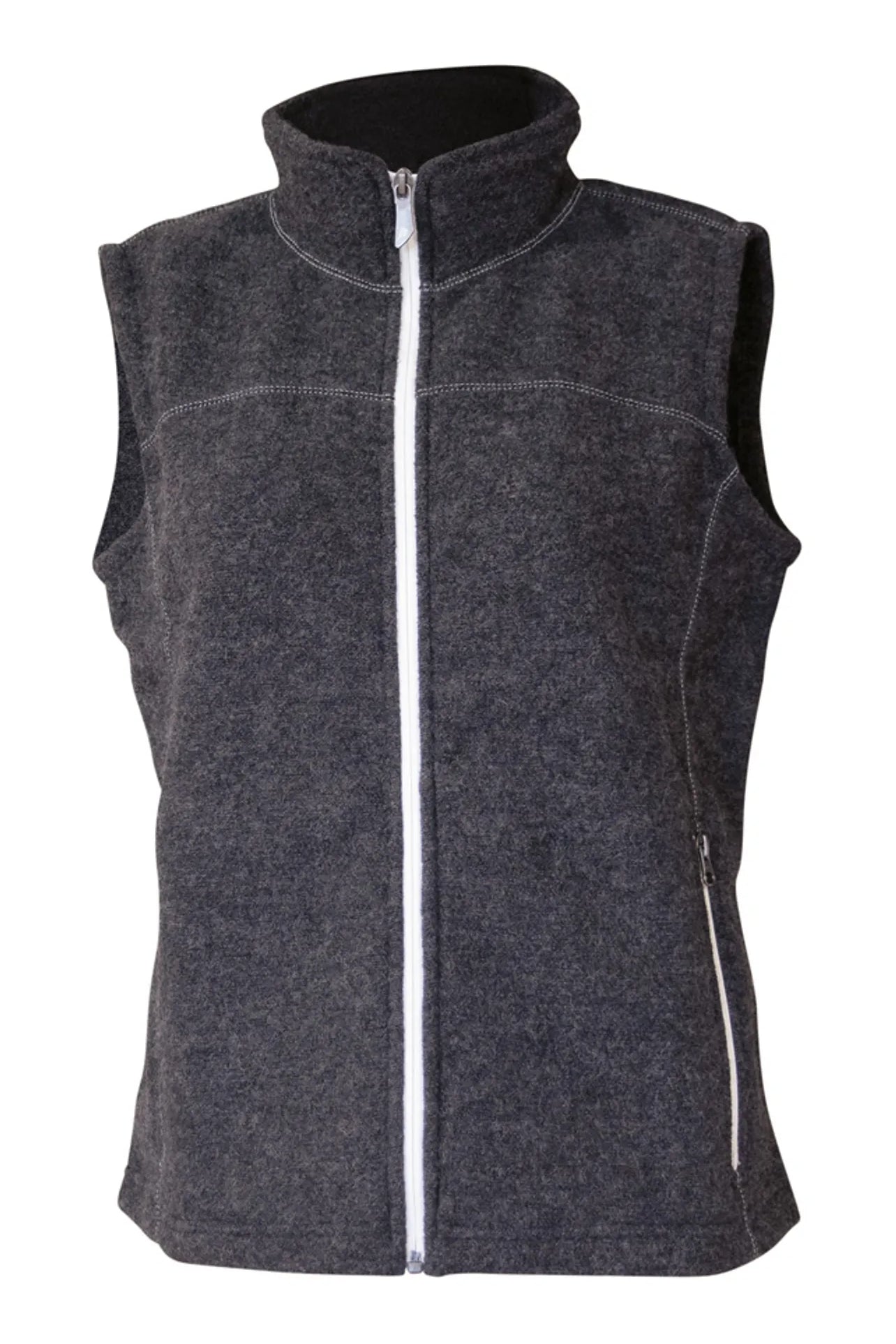 BEATA VEST, 100% FILTAD ULL — GRAPHITE MARL - Ivanhoe of Sweden