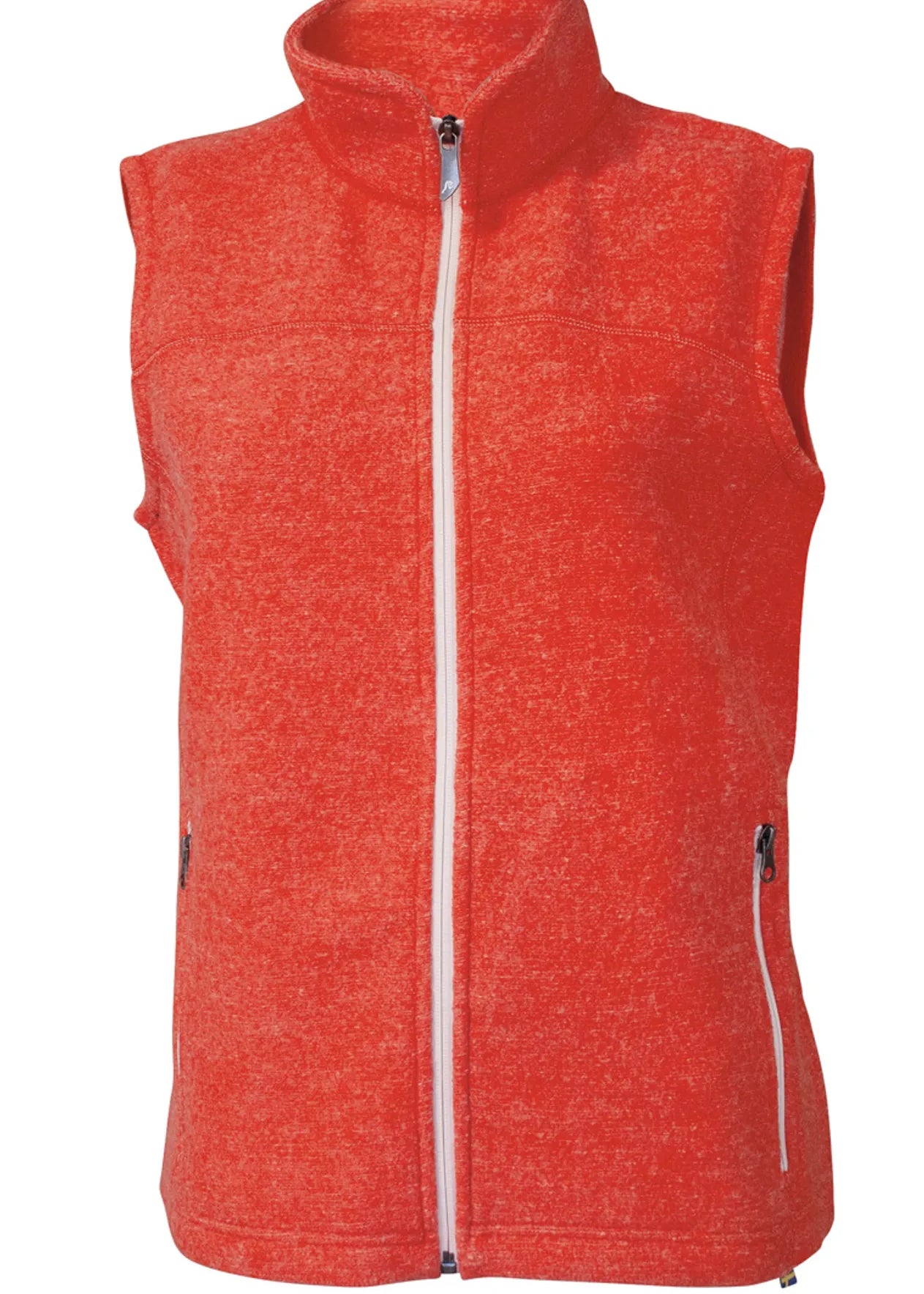BEATA VEST, 100% FILTAD ULL — MANDARIN RED - Ivanhoe of Sweden