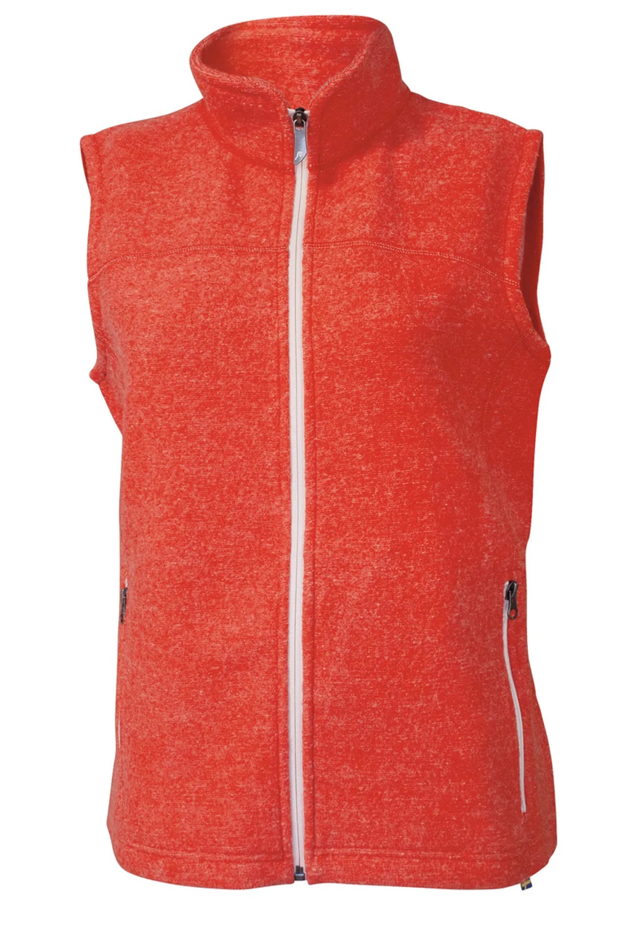 BEATA VEST, 100% FILTAD ULL — MANDARIN RED - Ivanhoe of Sweden