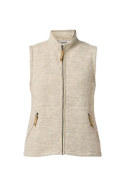 Ullväst dam i 100% ofärgad ull, NLS Coco Vest birch, Ivanhoe of Sweden