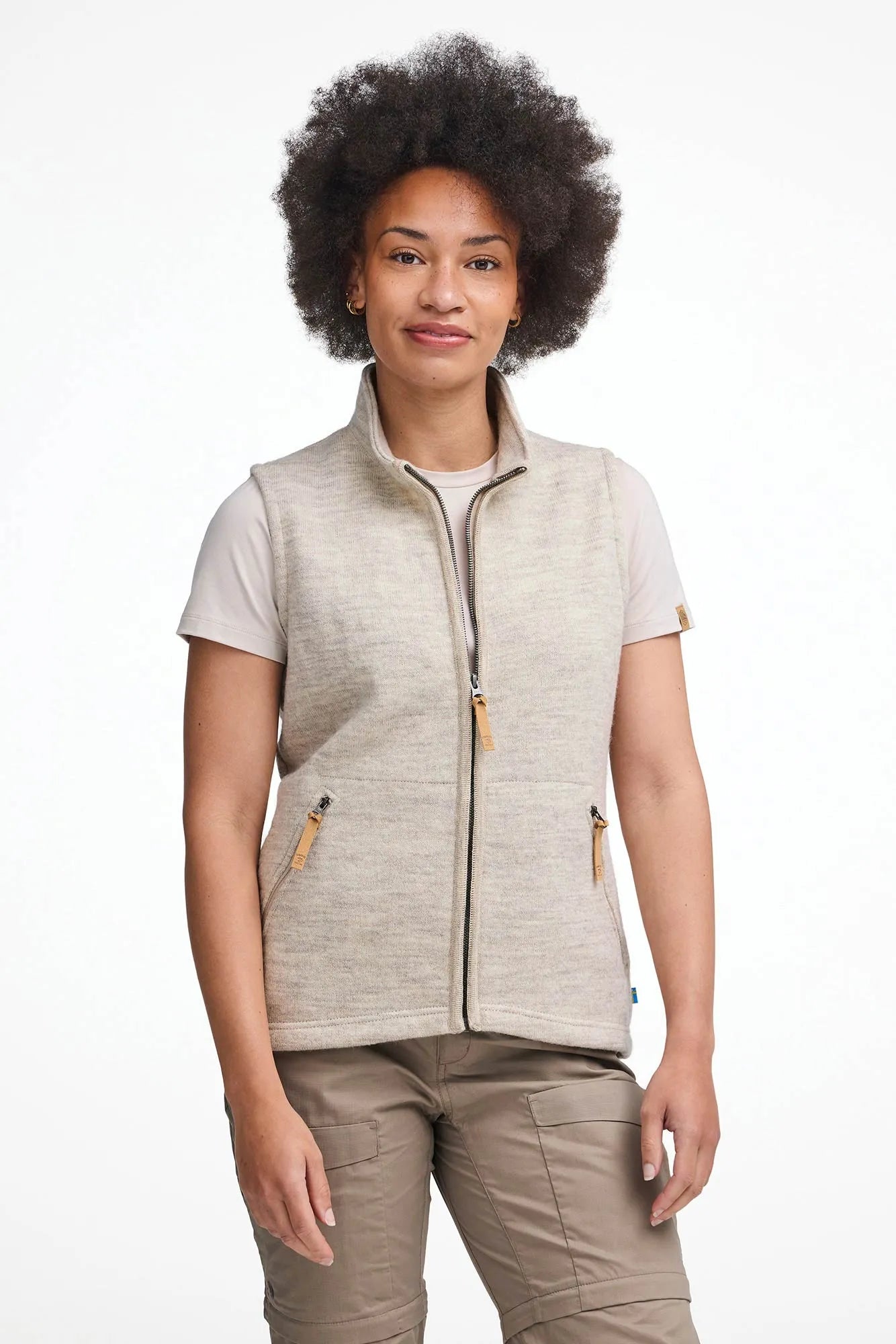NLS COCO VEST, 100% OFÄRGAD ULL — BIRCH - Ivanhoe of Sweden