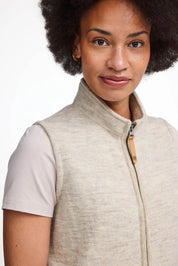 NLS COCO VEST, 100% OFÄRGAD ULL — BIRCH - Ivanhoe of Sweden