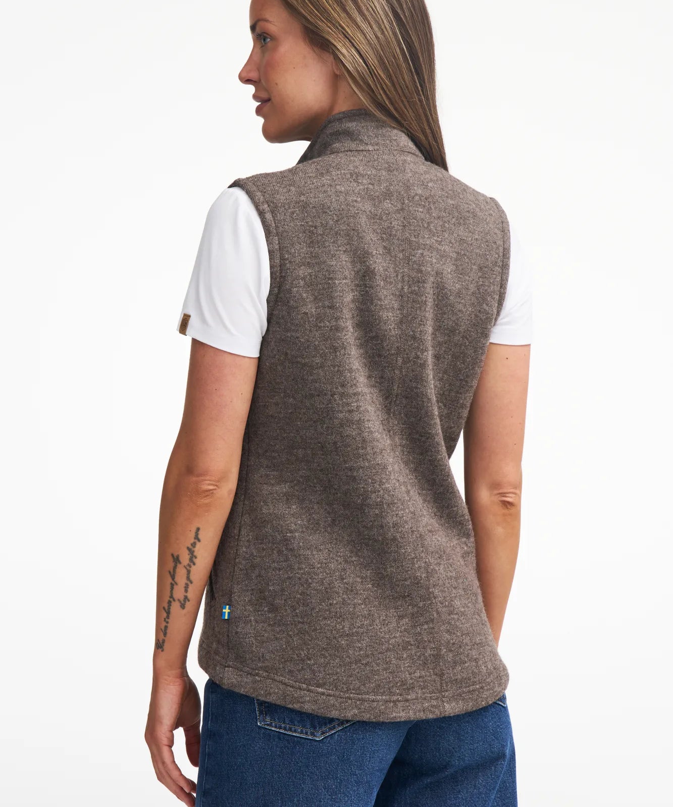 NLS COCO VEST, 100% OFÄRGAD ULL — NUTMEG - Ivanhoe of Sweden