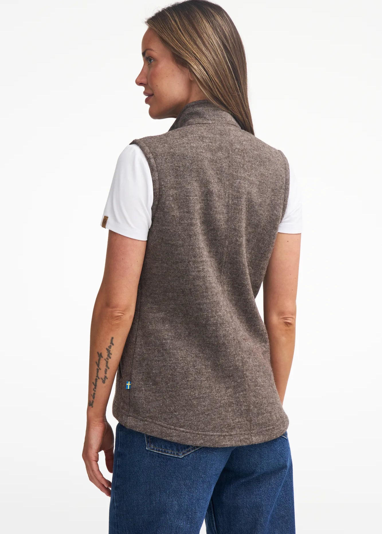 NLS COCO VEST, 100% OFÄRGAD ULL — NUTMEG - Ivanhoe of Sweden