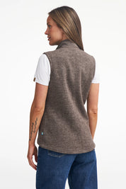 NLS COCO VEST, 100% OFÄRGAD ULL — NUTMEG - Ivanhoe of Sweden
