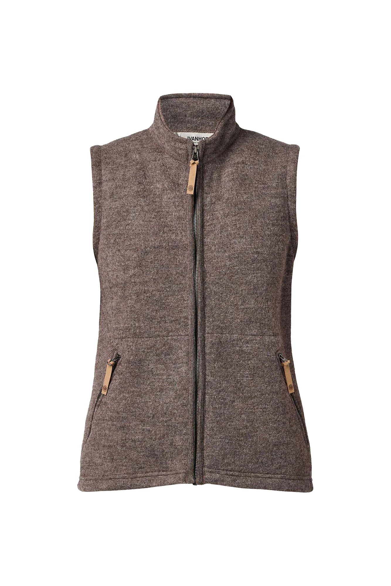 NLS COCO VEST, 100% OFÄRGAD ULL — NUTMEG - Ivanhoe of Sweden