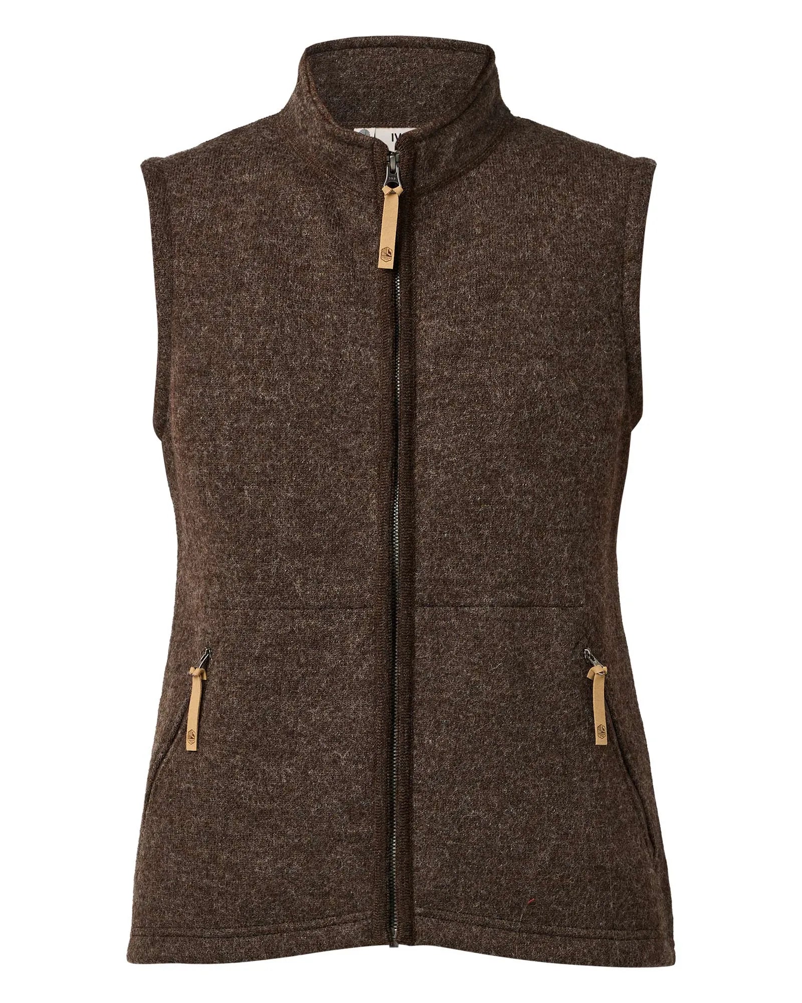 NLS COCO VEST, 100% OFÄRGAD ULL — CHOCOLATE - Ivanhoe of Sweden