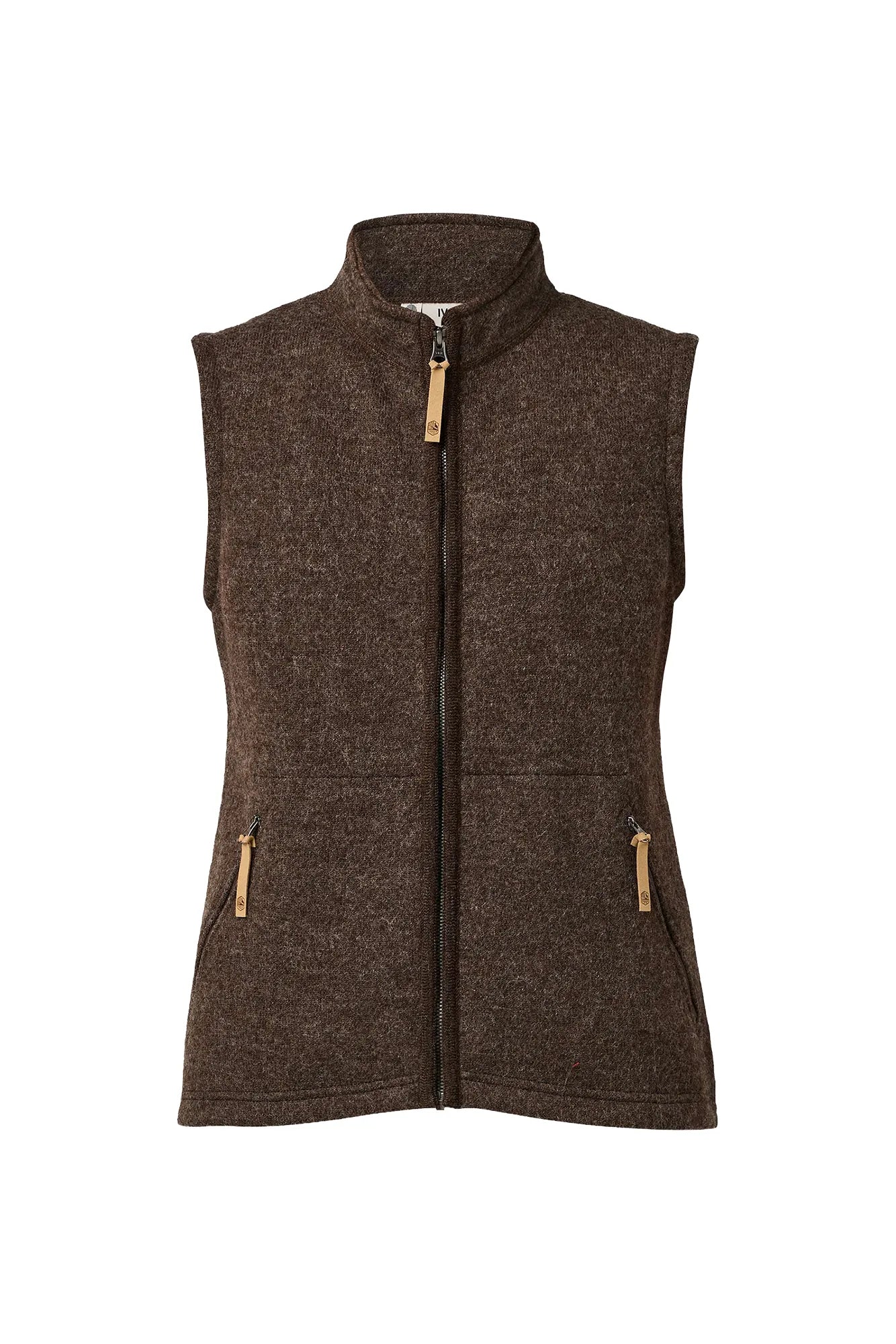 NLS COCO VEST, 100% OFÄRGAD ULL — CHOCOLATE - Ivanhoe of Sweden