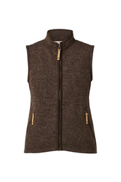 NLS COCO VEST, 100% OFÄRGAD ULL — CHOCOLATE - Ivanhoe of Sweden