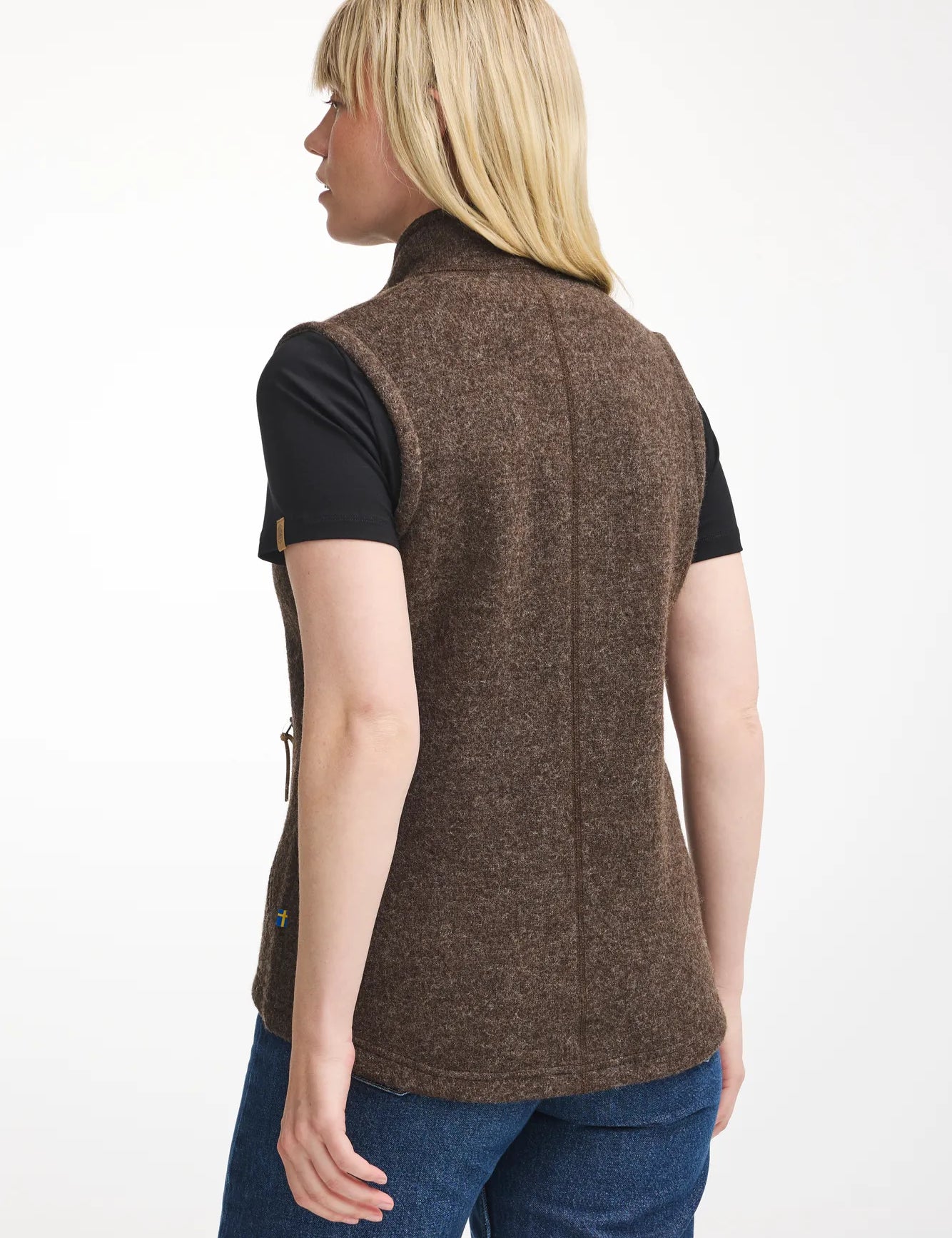 NLS COCO VEST, 100% OFÄRGAD ULL — CHOCOLATE - Ivanhoe of Sweden