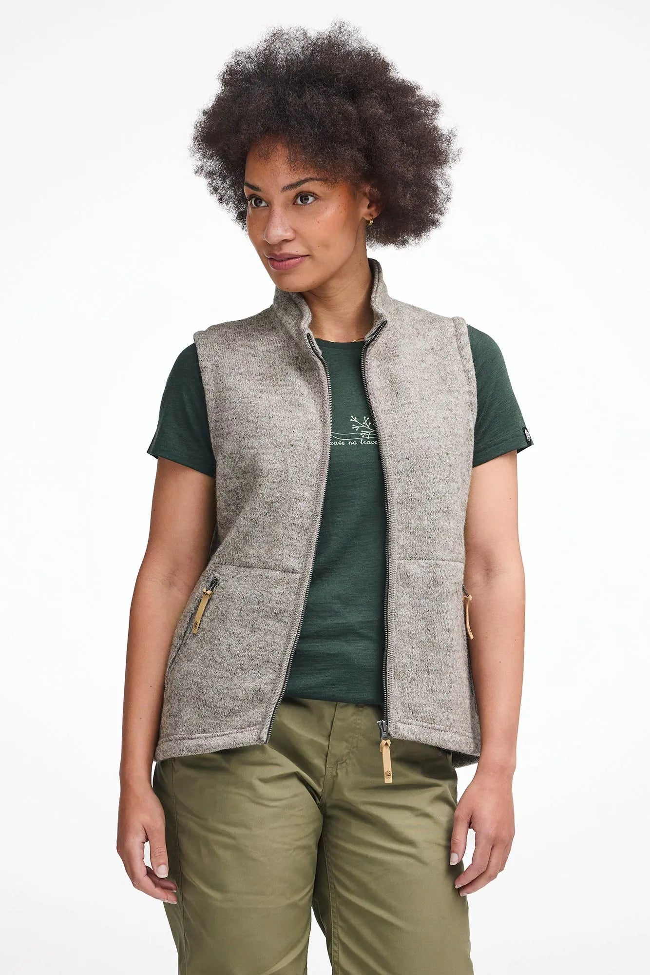 NLS COCO VEST, 100% OFÄRGAD ULL — LATTE - Ivanhoe of Sweden