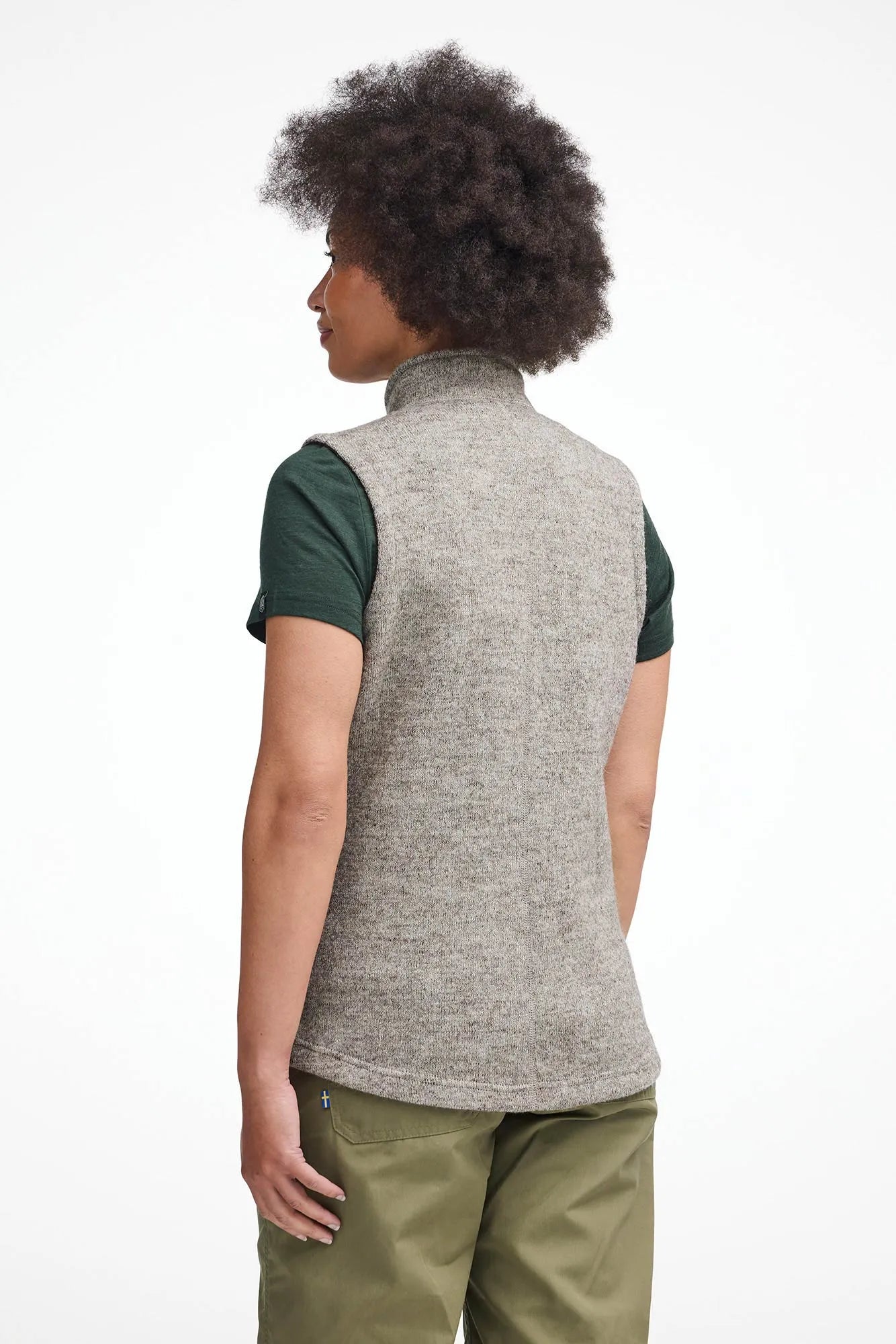 NLS COCO VEST, 100% OFÄRGAD ULL — LATTE - Ivanhoe of Sweden