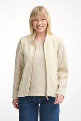 NLS COCO VEST, 100% OFÄRGAD ULL — NATURAL WHITE