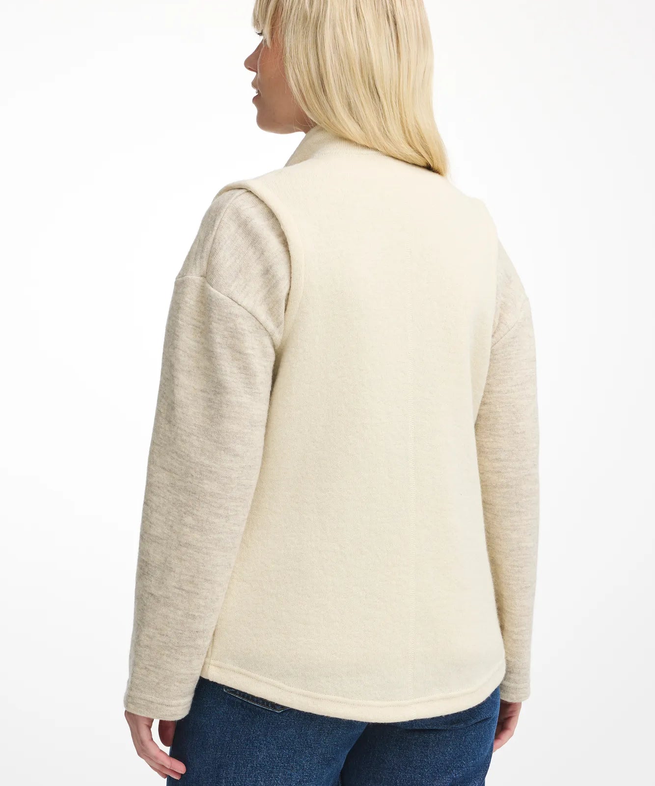 NLS COCO VEST, 100% OFÄRGAD ULL — NATURAL WHITE - Ivanhoe of Sweden